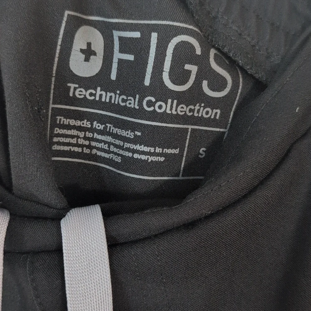 Figs High waisted Yola Skinny Scrub Pants Small Black - Picture 6 of 7